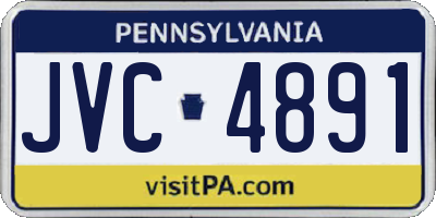 PA license plate JVC4891