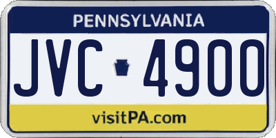 PA license plate JVC4900