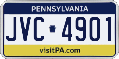 PA license plate JVC4901