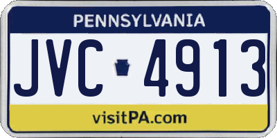 PA license plate JVC4913