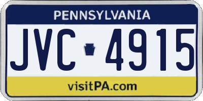 PA license plate JVC4915