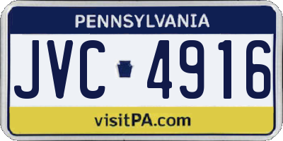 PA license plate JVC4916