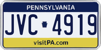 PA license plate JVC4919