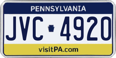 PA license plate JVC4920