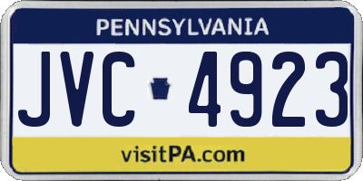 PA license plate JVC4923