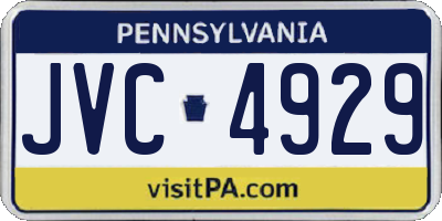 PA license plate JVC4929