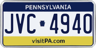 PA license plate JVC4940