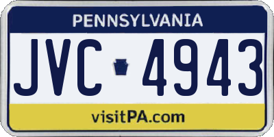 PA license plate JVC4943