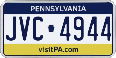 PA license plate JVC4944
