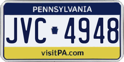 PA license plate JVC4948