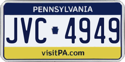 PA license plate JVC4949