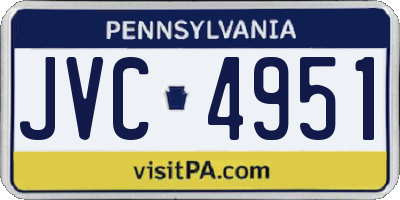 PA license plate JVC4951