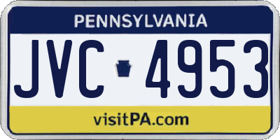 PA license plate JVC4953