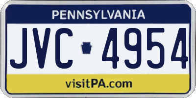 PA license plate JVC4954
