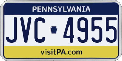 PA license plate JVC4955