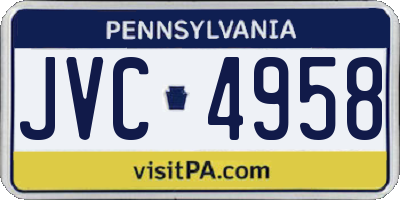 PA license plate JVC4958