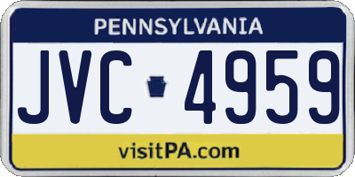 PA license plate JVC4959