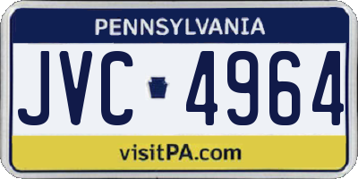 PA license plate JVC4964