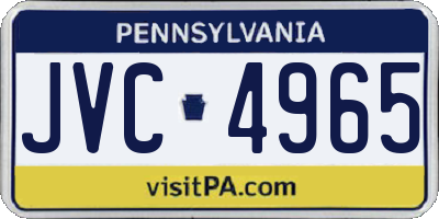 PA license plate JVC4965