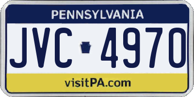 PA license plate JVC4970