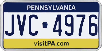 PA license plate JVC4976
