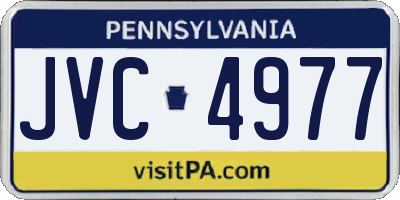 PA license plate JVC4977