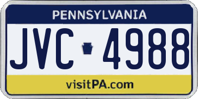 PA license plate JVC4988
