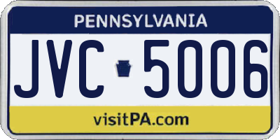 PA license plate JVC5006