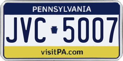 PA license plate JVC5007
