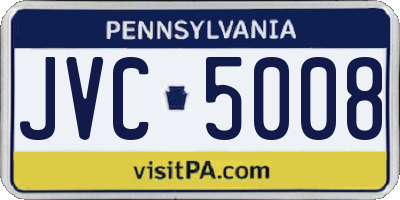 PA license plate JVC5008