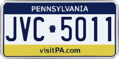 PA license plate JVC5011