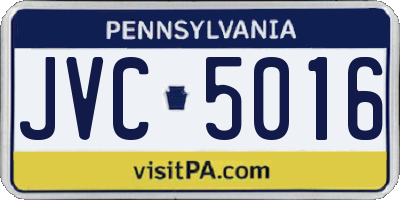 PA license plate JVC5016
