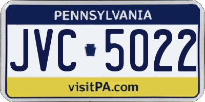 PA license plate JVC5022