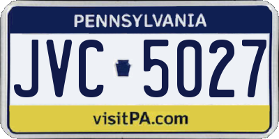 PA license plate JVC5027