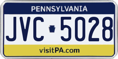 PA license plate JVC5028