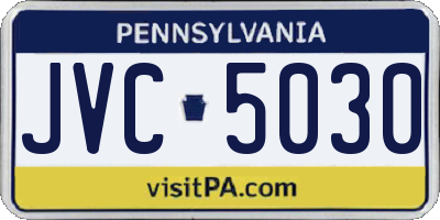 PA license plate JVC5030
