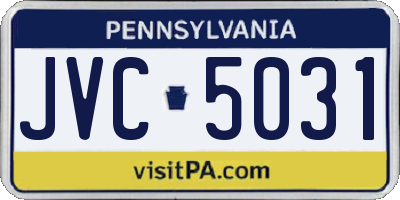 PA license plate JVC5031