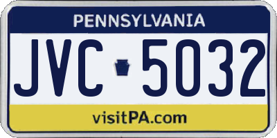 PA license plate JVC5032