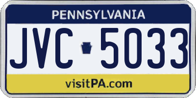 PA license plate JVC5033