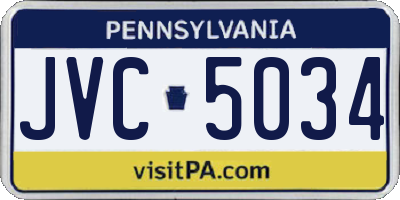 PA license plate JVC5034