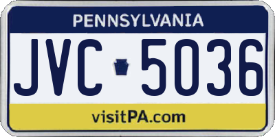 PA license plate JVC5036
