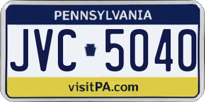 PA license plate JVC5040