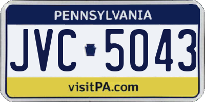 PA license plate JVC5043