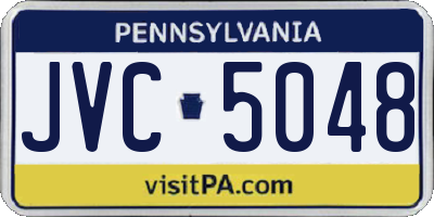 PA license plate JVC5048