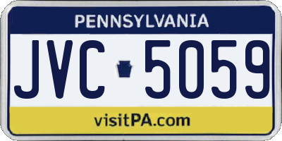 PA license plate JVC5059