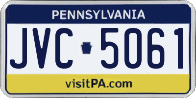 PA license plate JVC5061