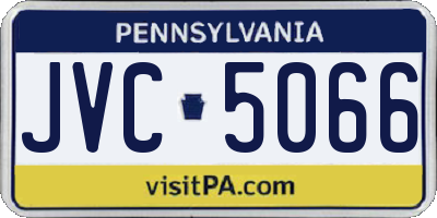 PA license plate JVC5066