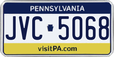 PA license plate JVC5068