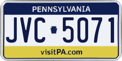 PA license plate JVC5071