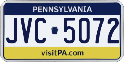PA license plate JVC5072